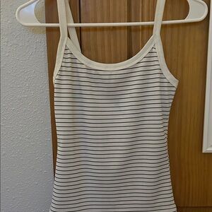 SHEIN Cream and Black Striped Camisole